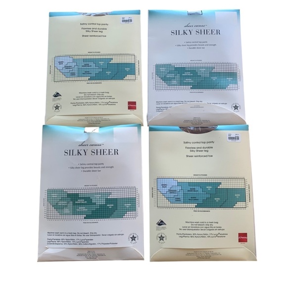 🆕 Vintage Silky Sheer Caress Panty Hose Panty Hose Bundle Group Lot of 4 - Picture 2 of 13